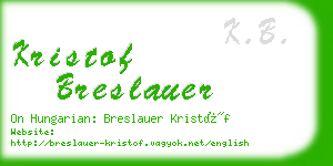 kristof breslauer business card